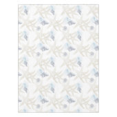 Starfish Muschel White Blue Beach Tischdecken (Vorderseite)