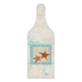 Starfish Muscheln Griechischer Musterstrand Schneidebrett (Vorderseite)