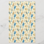 🐚 Starfish Muscheln Ivory & Blue Soap Wrap (Rückseite)