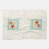 Starfish-Muscheln-Ozean-griechischer Küchentuch (Horizontal)
