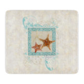 Starfish-Muscheln-Ozean-griechischer Schneidebrett (Vorderseite)