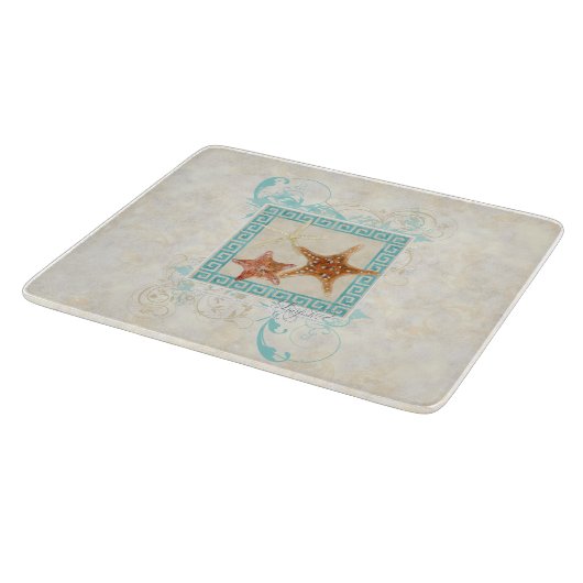 Starfish-Muscheln-Ozean-griechischer Schneidebrett (Ecke)