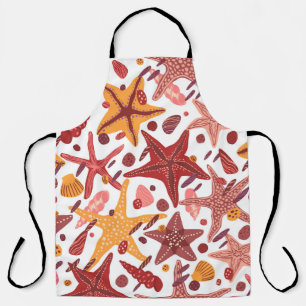 Starfish Muscheln: Skandinavisches Meeresmuster Schürze