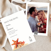 Starfish Muscheln Strand Save the Date nautisch Einladung