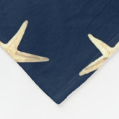 Starfish Muster auf festem Hintergrund Fleecedecke (Ecke)