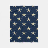 Starfish Muster auf festem Hintergrund Fleecedecke (Vorderseite)