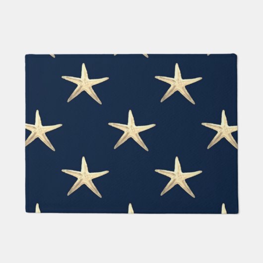 Starfish Muster auf festem Hintergrund Fußmatte (Vorderseite)