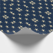 Starfish Muster auf festem Hintergrund Geschenkpapier (Ecke)