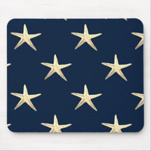 Starfish Muster auf festem Hintergrund Mousepad