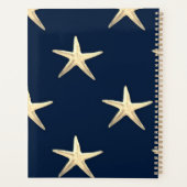 Starfish Muster auf festem Hintergrund Planer (Rückseite)