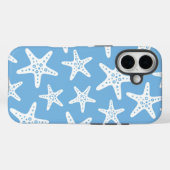 Starfish Muster Blau Case-Mate iPhone Hülle (Rückseite (Horizontal))
