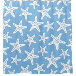 Starfish Muster Blau Duschvorhang