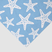 Starfish Muster Blau Seidenpapier (Ausschnitt)