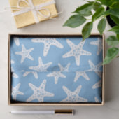 Starfish Muster Blau Seidenpapier (Geschenk)