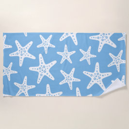Starfish Muster Blau Strandtuch