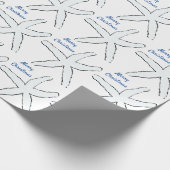 Starfish Muster Blue White Beach Frohe Weihnachten Geschenkpapier (Ecke)