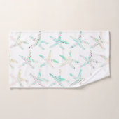 Starfish Muster Coastal Beach Aquamarin Blue White Badhandtuch Set (Handtuch)
