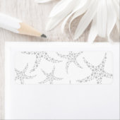 Starfish Muster in hellgrau und weiß (Insitu)