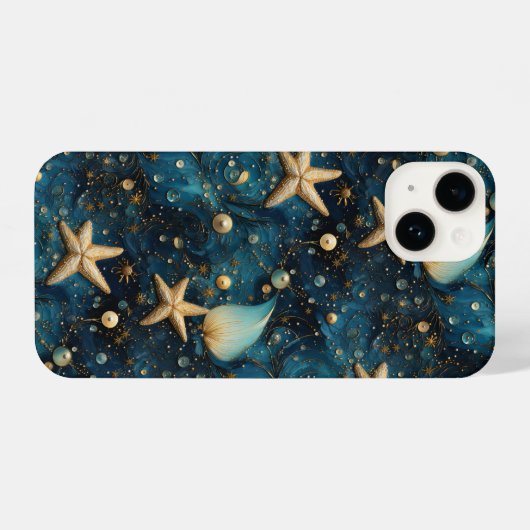 Starfish Muster iPhone 14 Slim Fit Case iPhone Hülle (Rückseite (Horizontal))