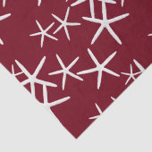 Starfish Muster Maroon Red Tissue Paper Seidenpapier (Detail)