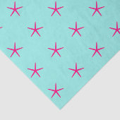 Starfish Muster Pink Aquamarin Blue Custom Geburts Seidenpapier (Ausschnitt)