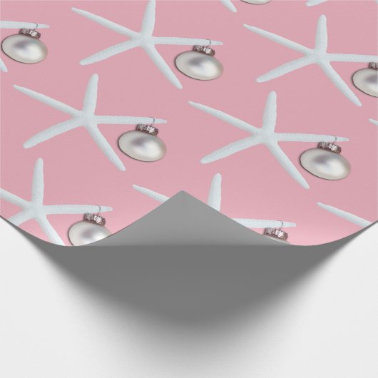 Starfish Muster Pink Weihnachtsgeschenk Wraps Geschenkpapier (Ecke)