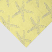 Starfish Muster Strand Küste Gelb Farbe Seidenpapier (Ausschnitt)