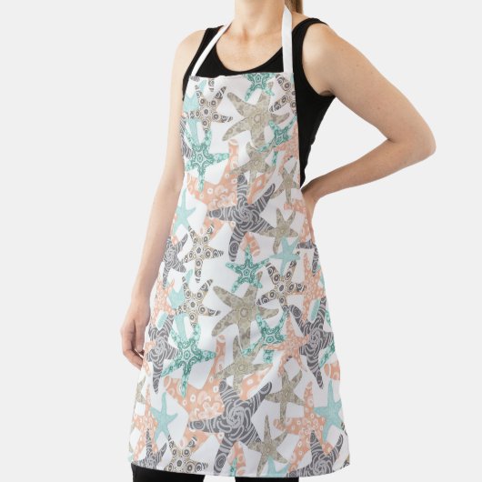 Starfish Nahtlose Muster-Schürze Schürze (InSitu)