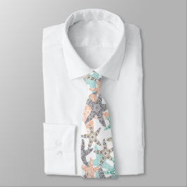 Starfish Nahtlose Wiederholung Muster Neck Tie Krawatte