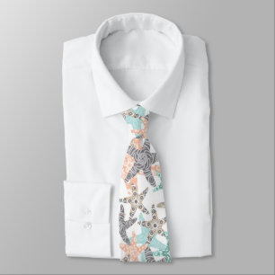 Starfish Nahtlose Wiederholung Muster Neck Tie Krawatte