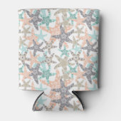 Starfish Nahtloses Muster kann kühler werden Dosenkühler (Vorderseite)