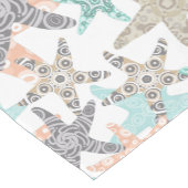 Starfish Nahtloses Muster Kurzer Tischläufer (Ecke)