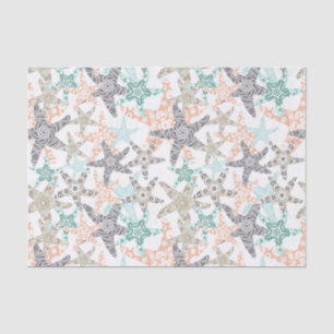 Starfish Nahtloses Muster Seidenpapier