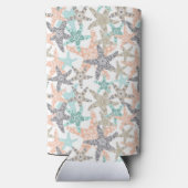 Starfish Nahtloses Muster Seltzer Can Cooler Selters Dosenkühler (Rückseite)