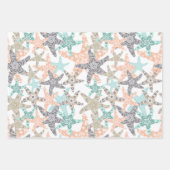 Starfish Nahtloses Muster-Wrapping Paper-Set Geschenkpapier Set (Vorderseite)