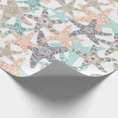 Starfish Nahtloses Musterpapier Geschenkpapier (Ecke)