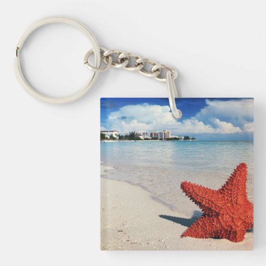 Starfish, Nassau, Bahamas Schlüsselanhänger (Vorderseite)