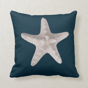 Starfish Nautic Beach Navy Blue Kissen