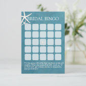 Starfish Nautic Brautparty Bingo Cards (Stehend Vorderseite)
