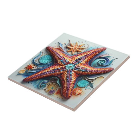 Starfish Nautic Coastal Beach Fliese (Seite)