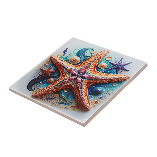 Starfish Nautic Coastal Beach Fliese (Seite)
