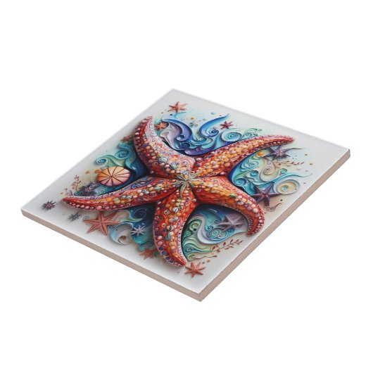 Starfish Nautic Coastal Beach Fliese (Seite)
