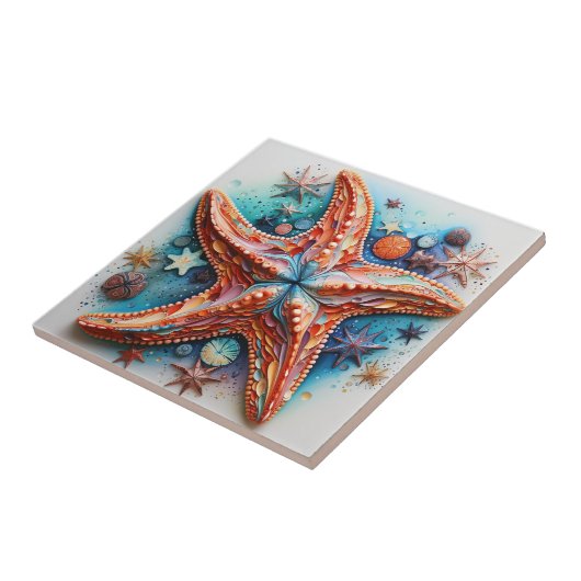 Starfish Nautic Coastal Beach Fliese (Seite)