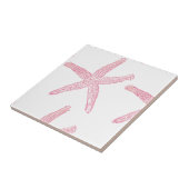 Starfish Nautical Beach Coral Pink White Girl Fliese (Seite)