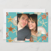 Starfish Nautilus Scallop Sea Muschel Modernes Mus Einladung (Rückseite)