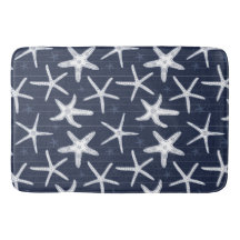 Starfish Navy Blue and White Strip Coastal