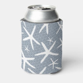 Starfish Navy Blue Florida Beach Bachelorette Dosenkühler (Kanne Rückseite)