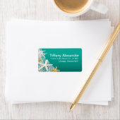 Starfish Netting Beach | Aqua Adressaufkleber (Insitu)