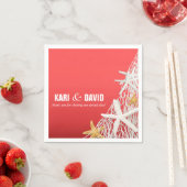 Starfish Netting Beach Cocktail Party | Koralle Serviette (Beispiel)