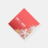 Starfish Netting Beach Cocktail Party | Koralle Serviette (Ecke)